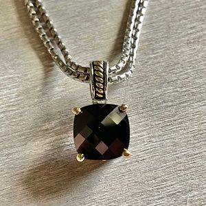 Park Lane Signature Pendant (Enhancer) Cushion Cut Black CZ